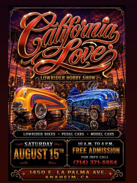 California Love Car Show flyer August 2026